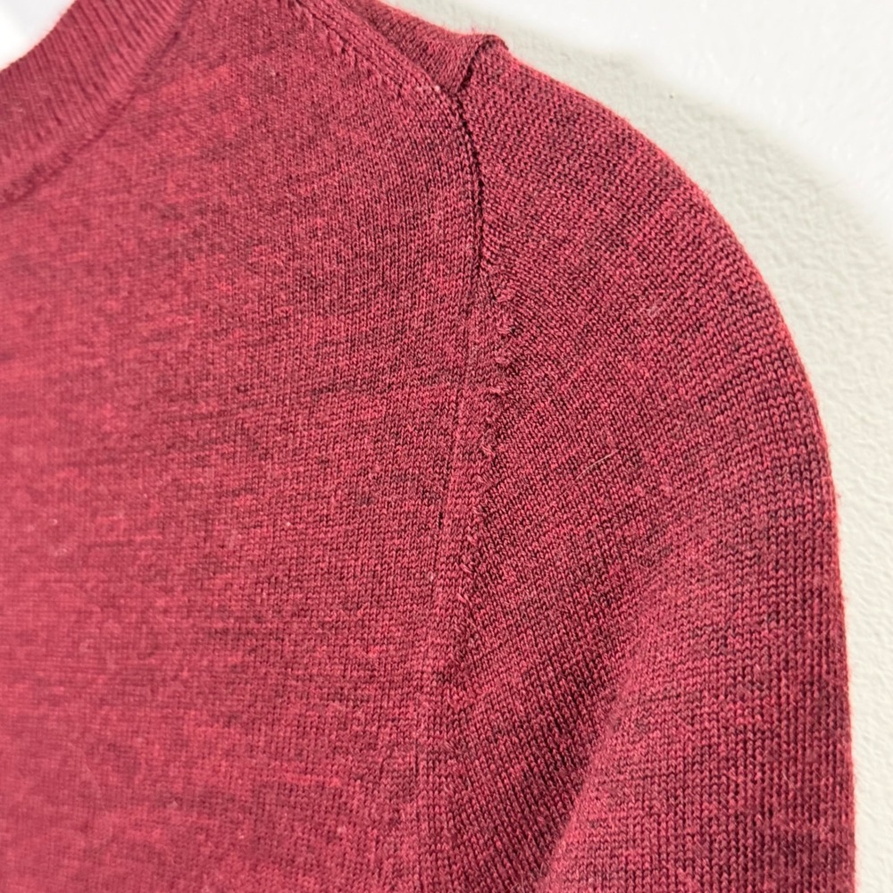 LOFT Wool Blend Minimalist Fall Sweater (M) Button Detail 3/4 Sleeve Office - Picture 10 of 11